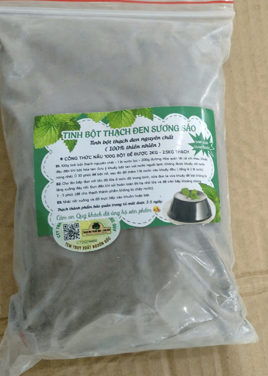Tinh Bột Thạch Đen Sương Sáo 1kg